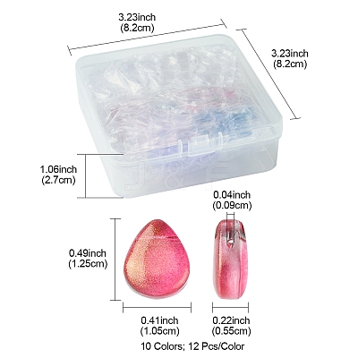 8 Colors Transparent Spray Painted Glass Beads GLAA-FS0001-85-1