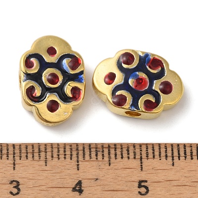 Rack Plating Brass Beads KK-P276-27G-02-1