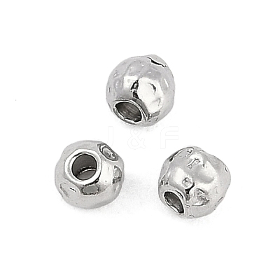 Anti-Tarnish Textured 316 Surgical Stainless Steel Beads STAS-M106-01C-P-1