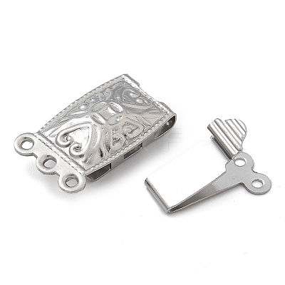 304 Stainless Steel Box Clasps STAS-M084-02B-P-1