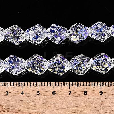 Electroplate Glass Beads Strands EGLA-N012-08C-1