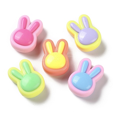 Two Tone Opaque Acrylic Beads SACR-I005-08F-1
