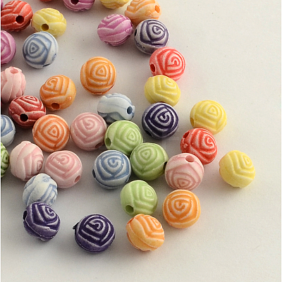 Craft Style Acrylic Flower Beads MACR-Q157-M33-1