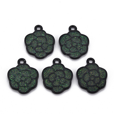 Spray Painted Alloy Enamel Pendants ENAM-N055-032-B02-NR-1