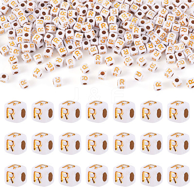 Opaque Acrylic Beads MACR-TAG0001-07R-1