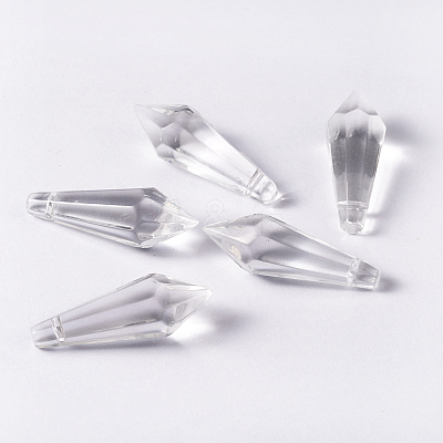 Faceted Glass Pendants GD14x37mmC01-1