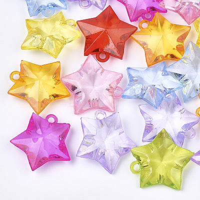 Transparent Acrylic Pendants TACR-S133-035-1