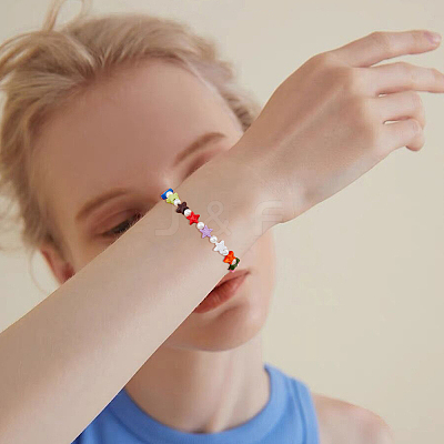 56Pcs 14 Style Spray Painted Alloy Beads FIND-FH0007-83-1