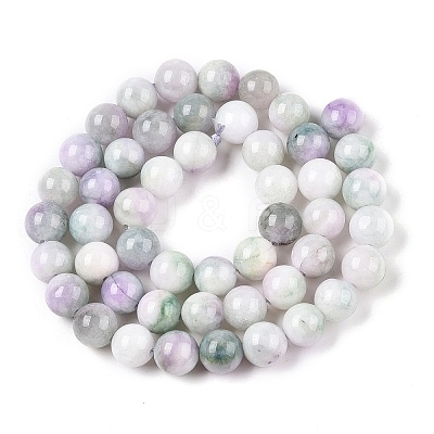 Dyed Natural White Jade Beads Strands G-T138-8mm-210-40-1