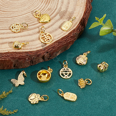 30Pcs 30 Styles Alloy Pendants FIND-PH0020-23-1
