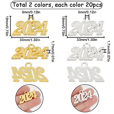 40Pcs 2 Colors  Alloy Charms FIND-SC0007-05-1