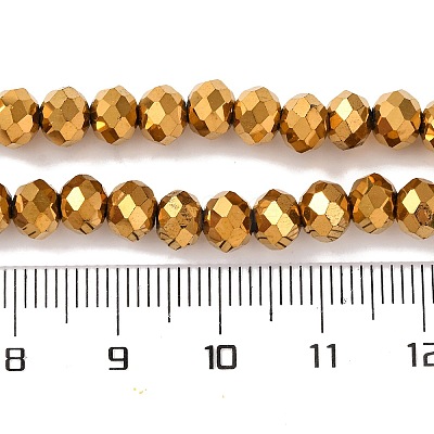 Electroplate Transparent Glass Beads Strands EGLA-A034-T6mm-UA01-1