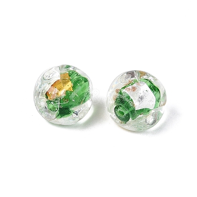 Handmade Gold & Silver Foil Glass Beads FOIL-Q003-01E-1