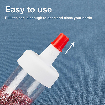 Plastic Bottle Spout Cap with Red Sealer Tip FIND-WH0191-09-1