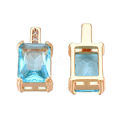 Brass Micro Pave Cubic Zirconia Charms KK-N216-345B-1