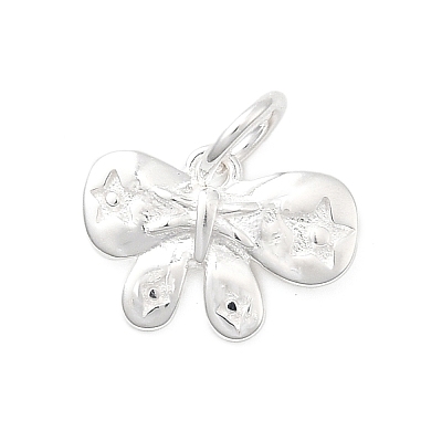 925 Sterling Silver Bowknot Charms STER-A048-20S-1