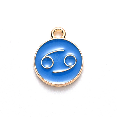 Alloy Enamel Pendants X-ENAM-S124-01A-02D-1