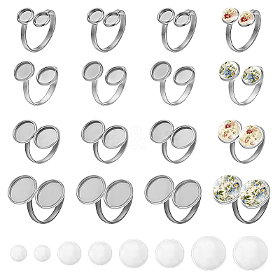 DIY Round Cuff Ring Making Kits DIY-UN0008-10-1