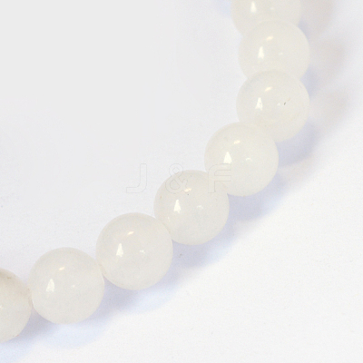 Natural White Jade Round Bead Strands G-E334-4mm-13-1