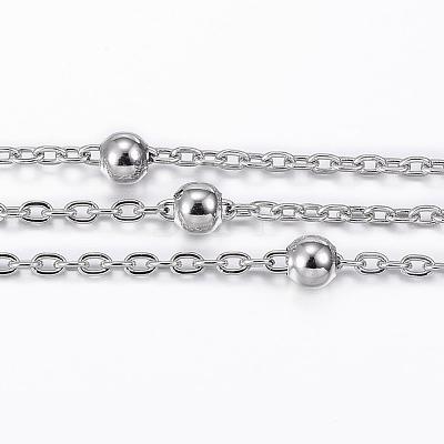 Tarnish Resistant 304 Stainless Steel Cable Chains CHS-H009-09P-1