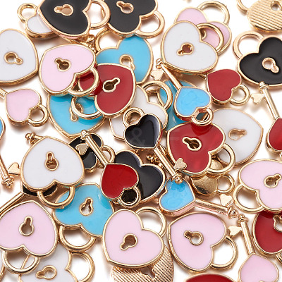 Alloy Enamel Pendants ENAM-TA0002-22-1