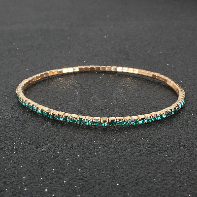 Alloy Rhinestone Cup Chain Bracelets for Women WG1E62A-02-1