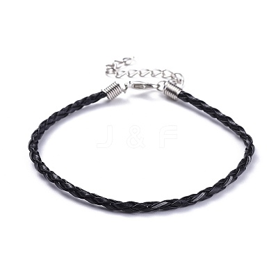Trendy Braided Imitation Leather Bracelet Making X-BJEW-S076-002-1