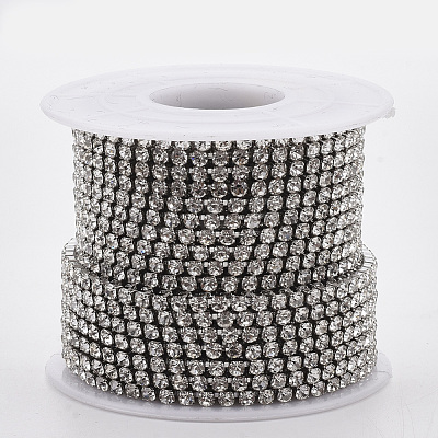 304 Stainless Steel Rhinestone Strass Chains CHS-R012-C-01-1