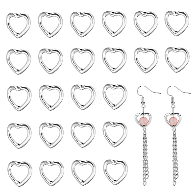 Tibetan Style Alloy Heart Bead Frames TIBE-NB0001-27-1