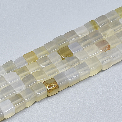 Natural White Agate Beads Strands G-S357-G10-1