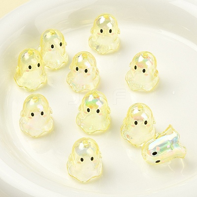 10Pcs Transparent Acrylic Bead Caps TACR-YW0003-23F-1