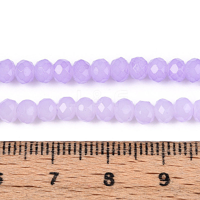 Baking Paint Imitation Jade Glass Bead Strands DGLA-A034-J6MM-A50-1