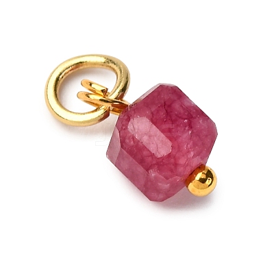 Natural Colorful Tourmaline Faceted Table Cut Cube Charms X-PALLOY-JF04482-01-1