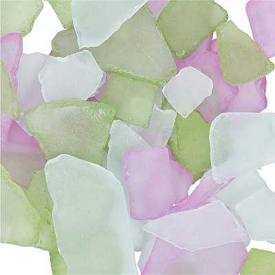 450G 9 Styles Sea Glass Pieces for Crafts DIY-PH0035-22B-1