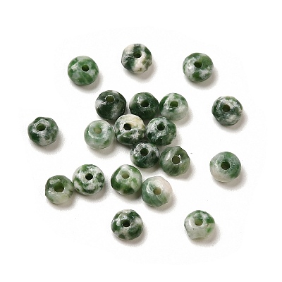 Natural Green Spot Jasper Beads G-U008-01D-1
