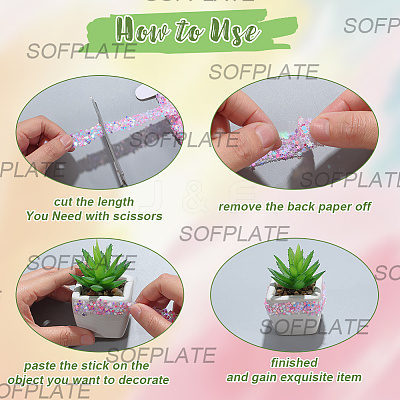 5M Self Adhesive Resin Star Tape DIY-SP0004-56A-1