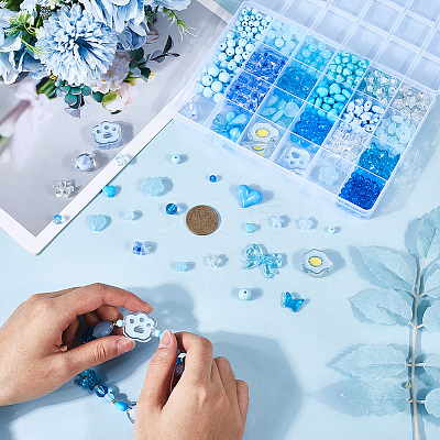 Opaque & Transparent Acrylic Beads Kits MACR-SP0001-48B-1