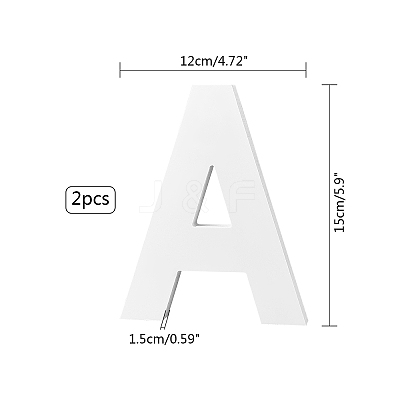 Wooden Letter Ornaments WOOD-WH0104-21-1