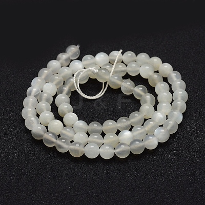 Natural White Moonstone Beads Strands G-P335-04-10mm-1
