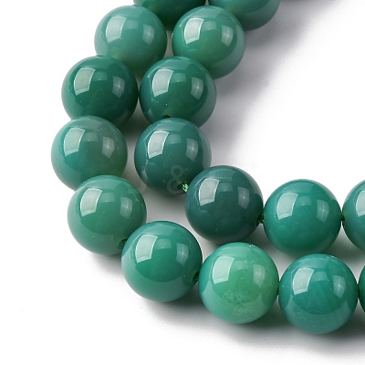 Natural Green Onyx Agate(Dyed & Heated) Beads Strands G-K393-A03-10mm-1