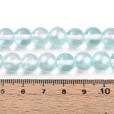 Baking Paint Transparent Glass Beads Strands DGLA-N011-10mm-05-1