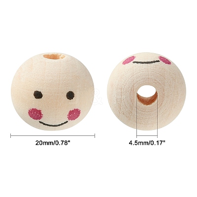 Natural Wood Beads WOOD-T019-13B-1