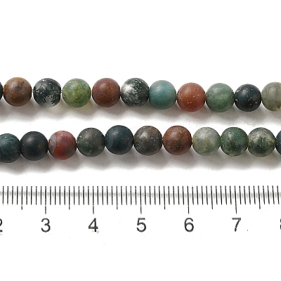 Natural Indian Agate Beads Strands X-G-Q462-6mm-08-1