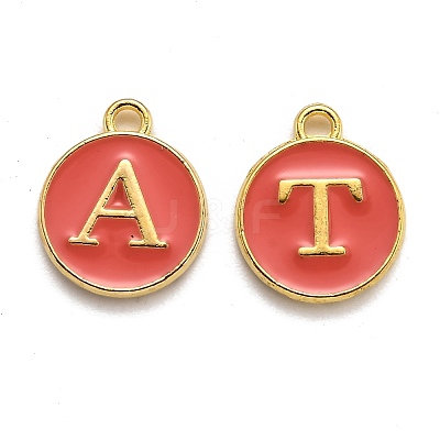 Initial Letter A~Z Alphabet Enamel Charms ENAM-X0018-11-1