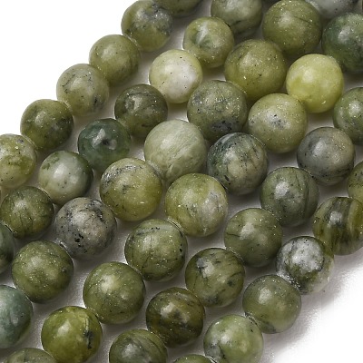Natural Chinese Jade Beads Strands G-F363-6mm-1