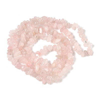 Natural Rose Quartz Chip Bead Strands G-M205-02A-1