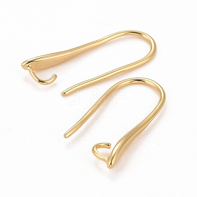 Rack Plating Eco-friendly Brass Earring Hooks X-KK-D075-13G-RS-1