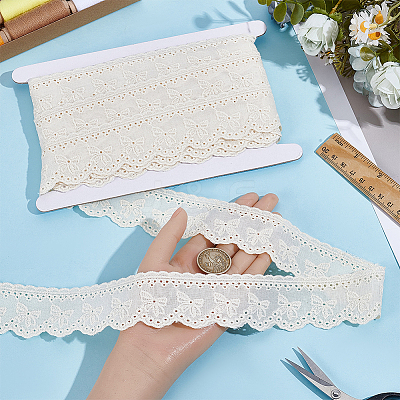 8Yards Flat Hollow Polyester Lace Trim OCOR-GF0006-07A-1