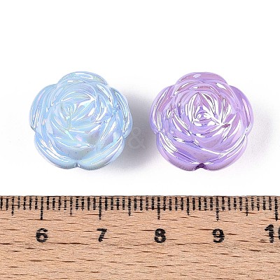 UV Plating Opaque Acrylic Beads SACR-N019-01-1