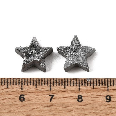 Electroplate Natural Druzy Agate Beads G-E400-02-B02-1